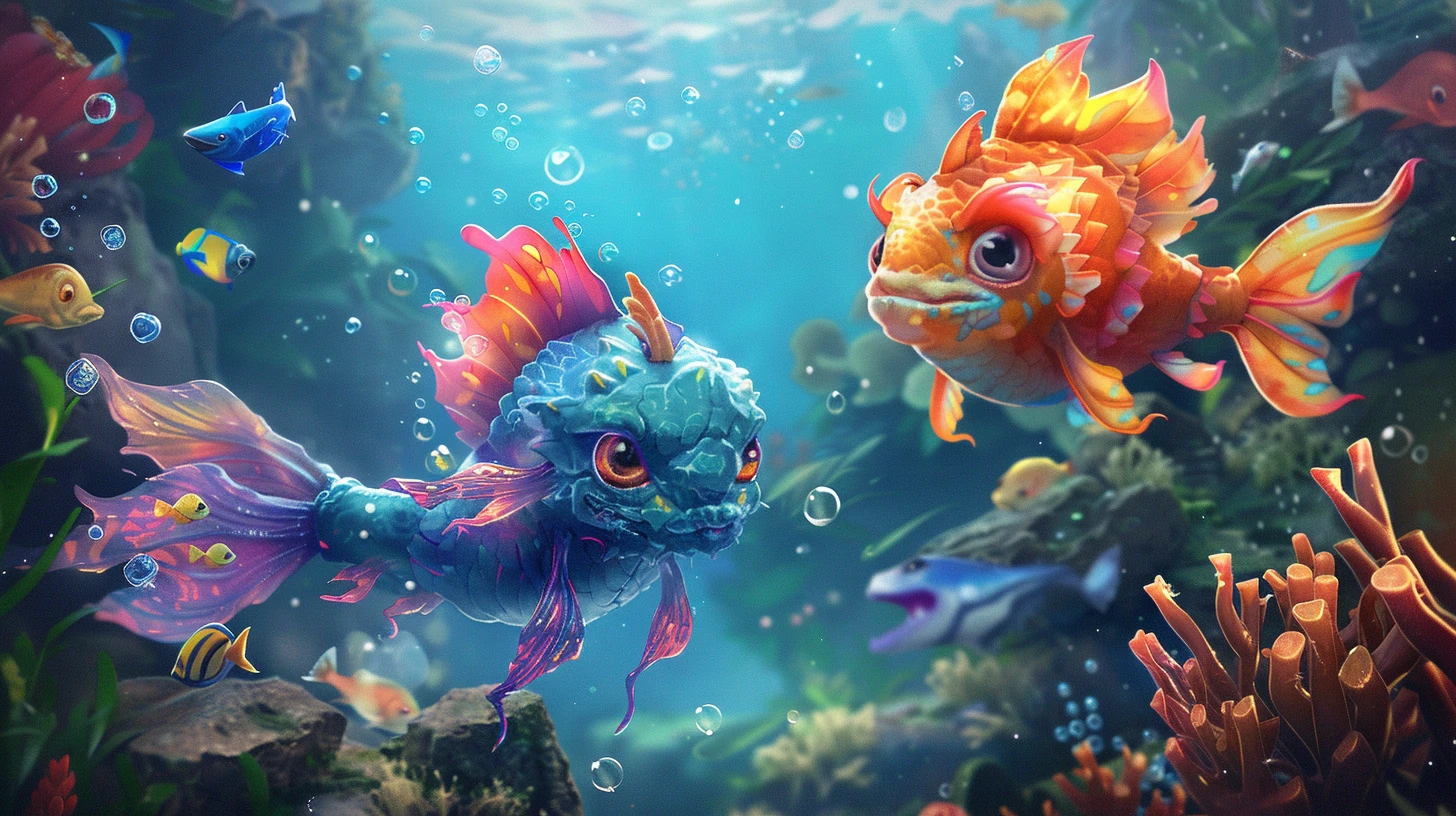 Giao diện game bắn cá luck8 với đồ họa 3D